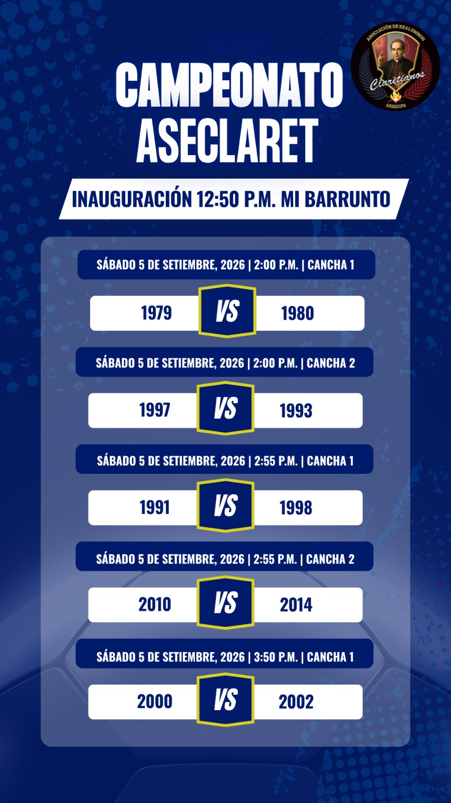 Fixture Fecha 1 - Parte 1