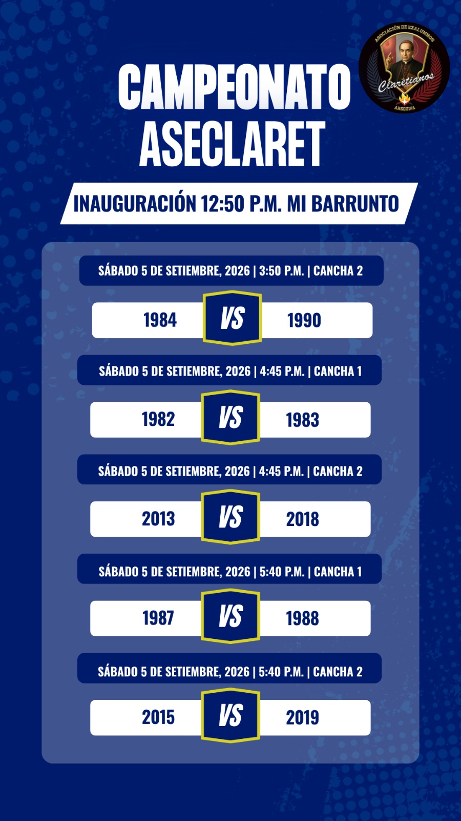 Fixture Fecha 1 - Parte 2